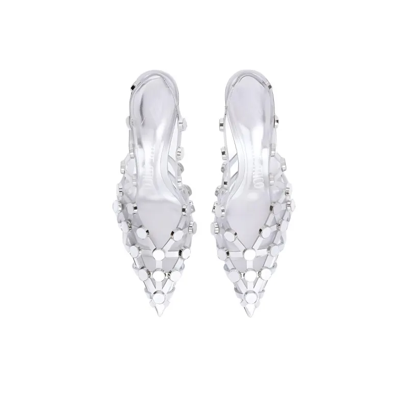 The Attico Grid Slingback Pumps-2