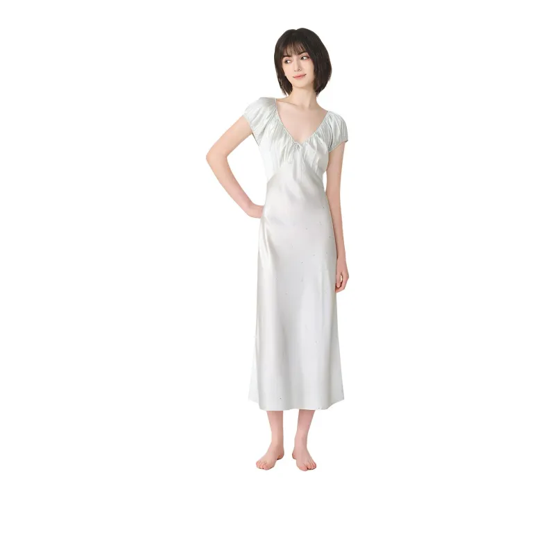 SILKY MIRACLE Nightgown Women's Aqua Blue-1
