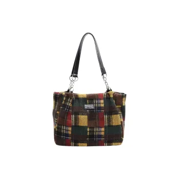 Parker Bear Fabric Shoulder Bag Unisex Black/Red