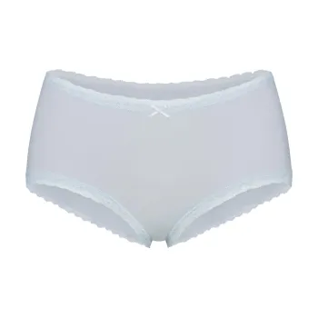 SKIMS SS25 LIGHTWEIGHT COTTON LACE BOY SHORT Underpants Women's 1 Pack ZEN BLUE/Chen Blue