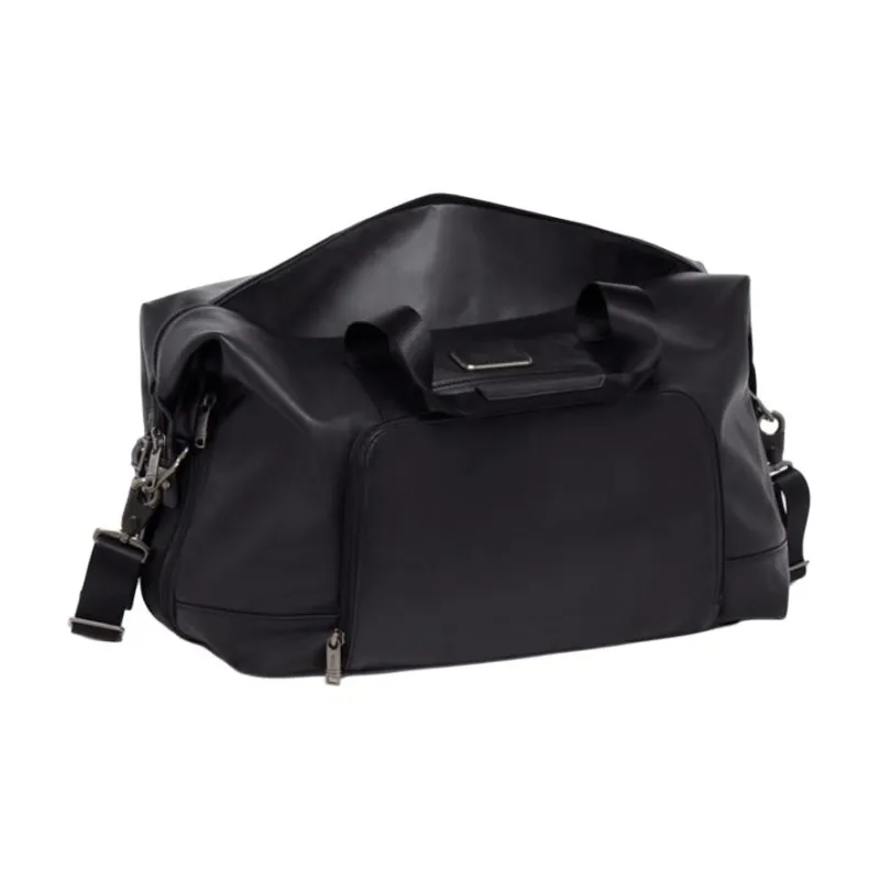 TUMI Leather Travel Bag Unisex Black-1