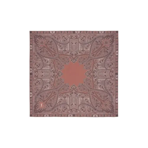SAINT LAURENT Silk Silk Scarves Women's Brown