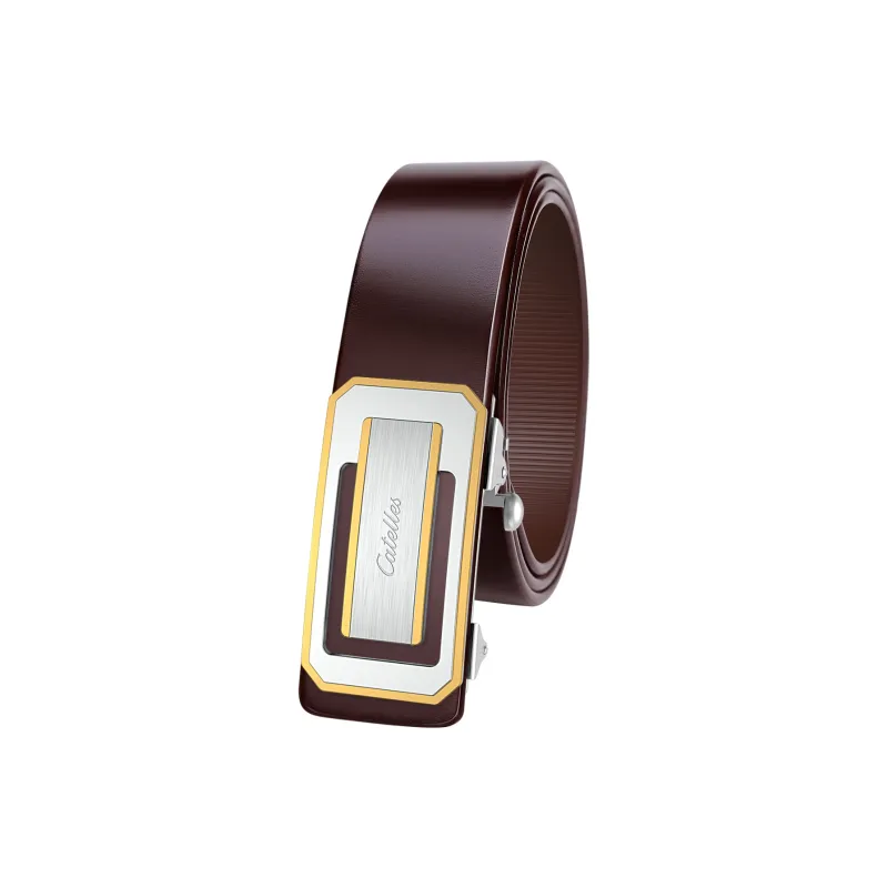 CATELLES Unlined Top Grain Cow Leather Leather Belts Men's Width: 3.5cm-7