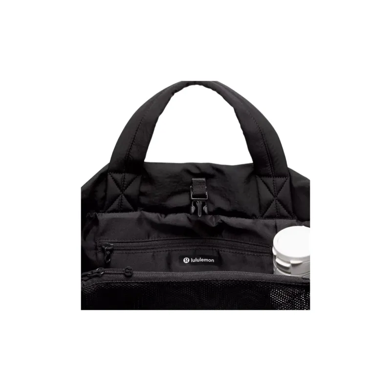 Lululemon Recycled Nylon Tote Bag Shopping Bag One Shoulder Handbag Unisex Black-2