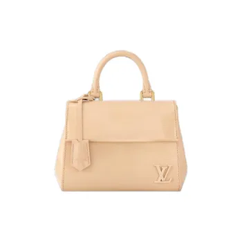 LOUIS VUITTON Cluny Epi Lacquered Finish Cow Leather Shoulder Bag Crossbody Bag Handbag Mini Women's Beige