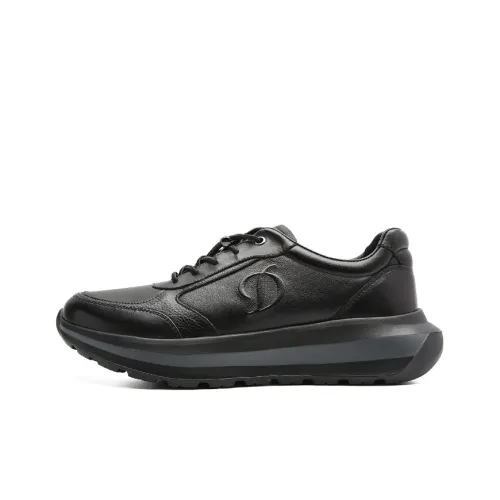 S. T.DUPONT Low-Top Casual Shoes Men's Black/White