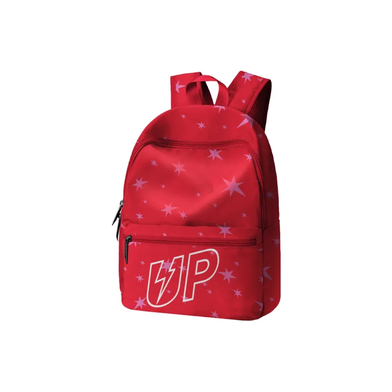 TURN UP Polyester Backpack Regular Unisex Red-1