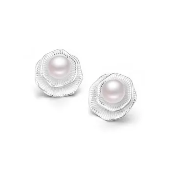 CARAT'S DIARY Pearl Stud Earrings Women's