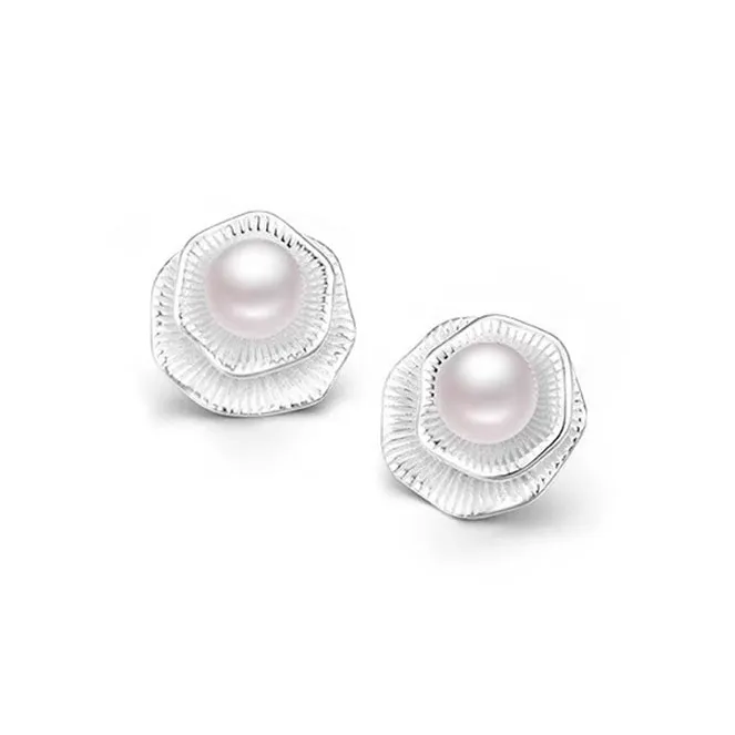 CARAT'S DIARY Pearl Stud Earrings Women's-0