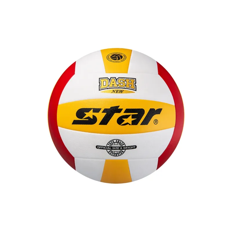 Star PU Size 5 Ball Volleyball Unisex Yellow Red White-3