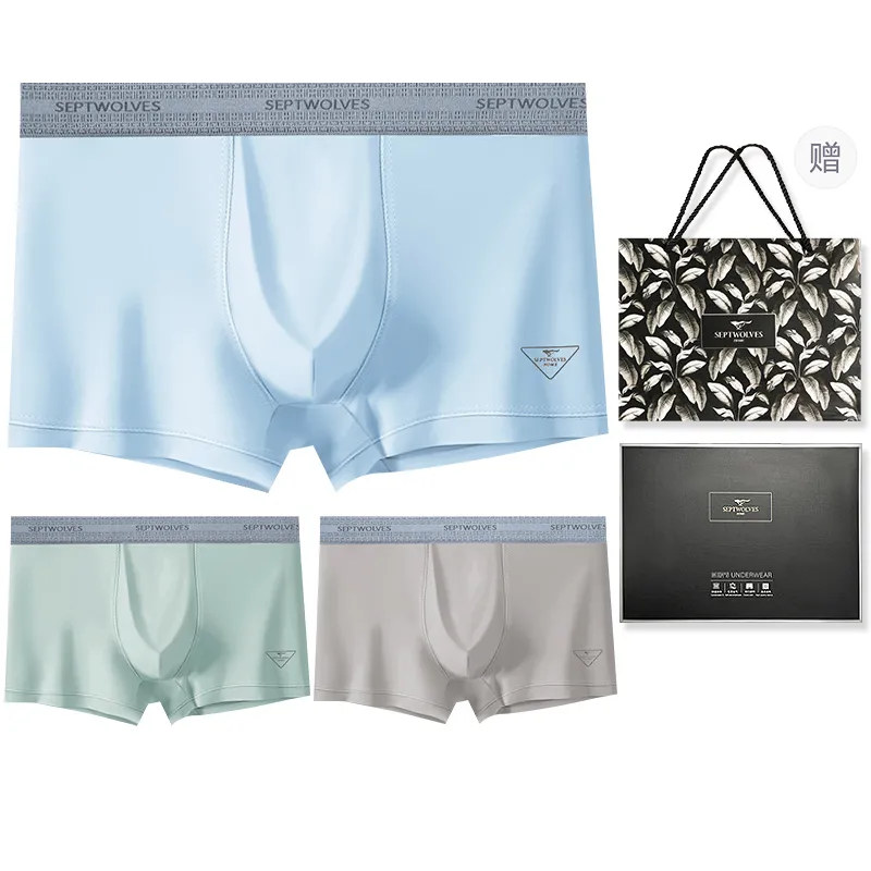 SEPTWOLVES Underpants Men's 3 Pack Gift Box Set+Shopping Bag-6