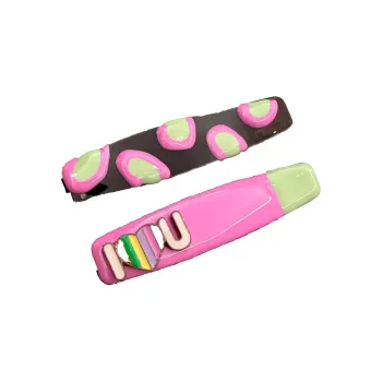 ZWU Acrylic Drip Glaze Hair Clips Women's
