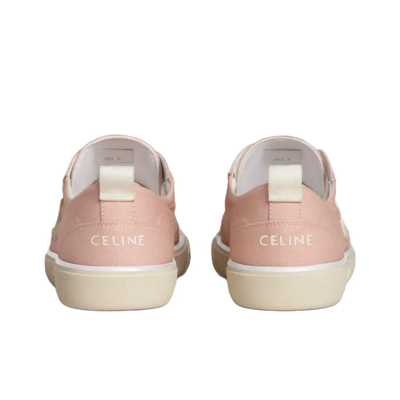 CELINE Low Top Canvas Shoes Women's Pink-3