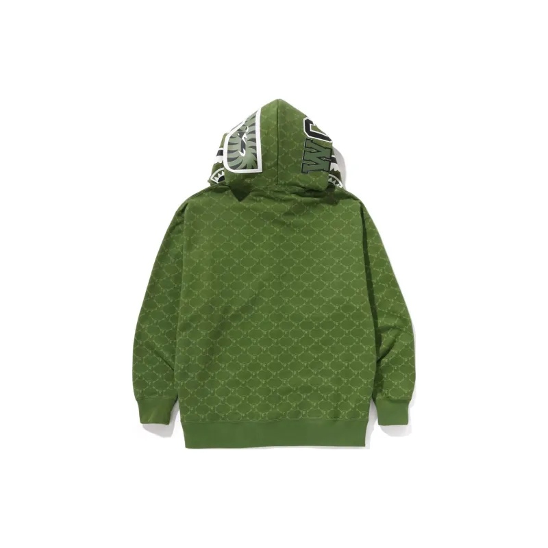 Bape College Monogram Relaxed Fit Shark Full Zip Hoodie-11