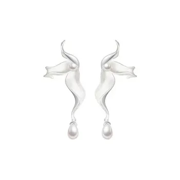 CARAT'S DIARY Shell Pearl Pearl Earrings Women's