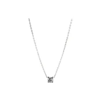 Cartier Pre owned 18K White Gold C De Cartier Diamond Necklace