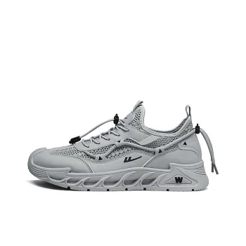 WARRIOR Running Shoes Men Low Top Beige/Gray/Dark Gray