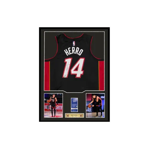 Three For Miami Heat Team Basketball Fan Supplies Framed Outer Frame Dimensions Approximately 78x98cm Black Red Unisex