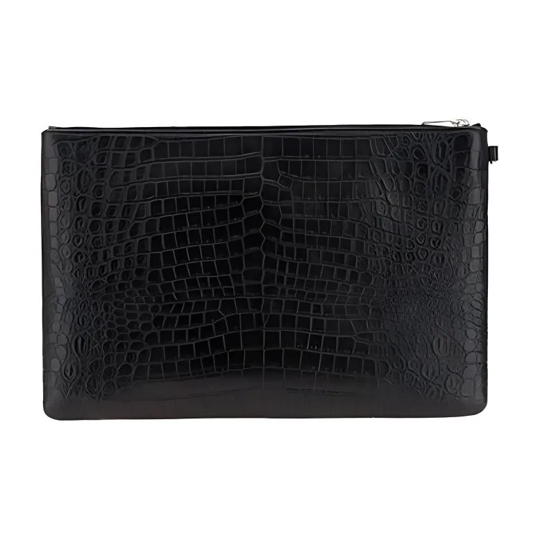 SAINT LAURENT Monogram Leather Clutch Women's Black-1