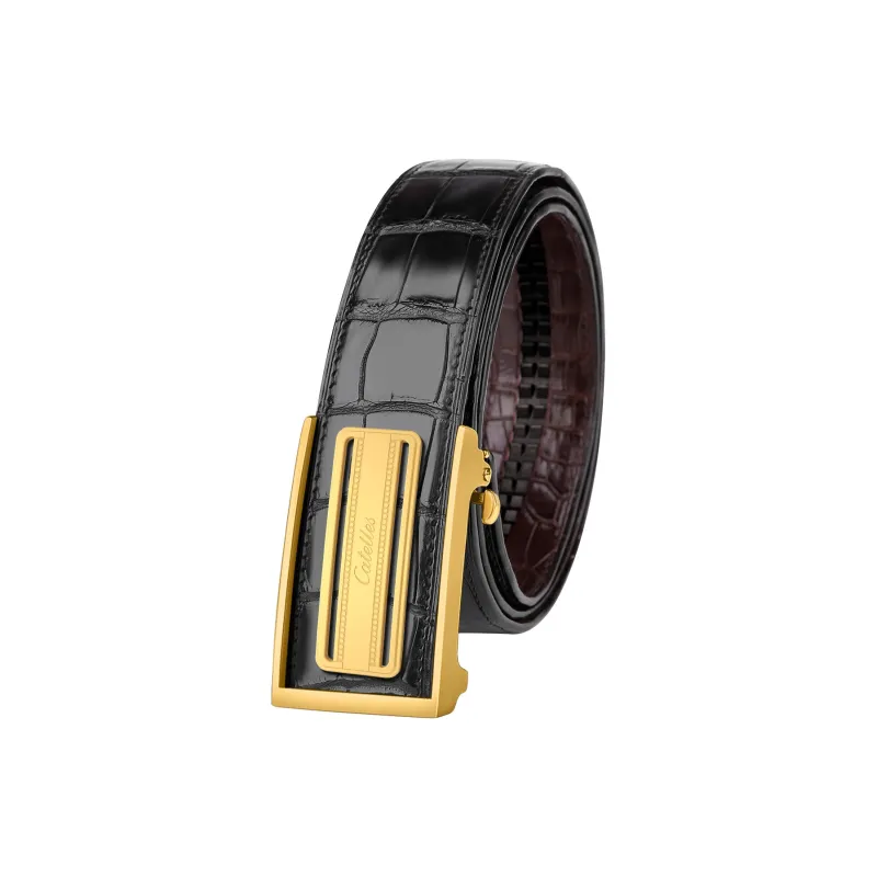 CATELLES Crocodile Leather Leather Belts Men's 3.5cm/3.8cm-18