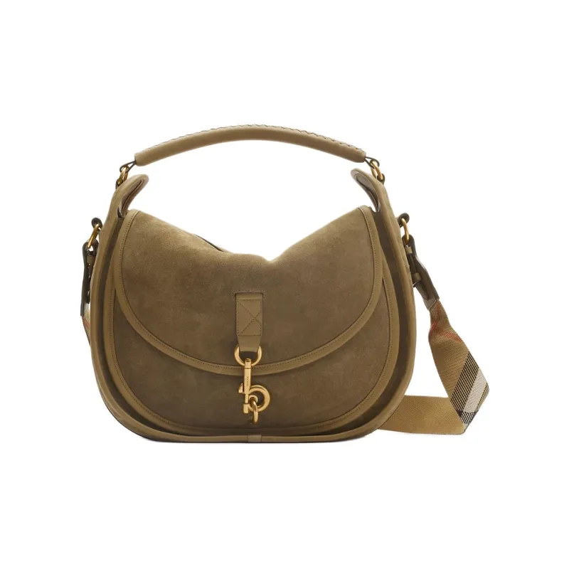 Burberry Calfskin Shoulder Bag, Crossbody Bag, Handbag Medium Size Women's Brown-0