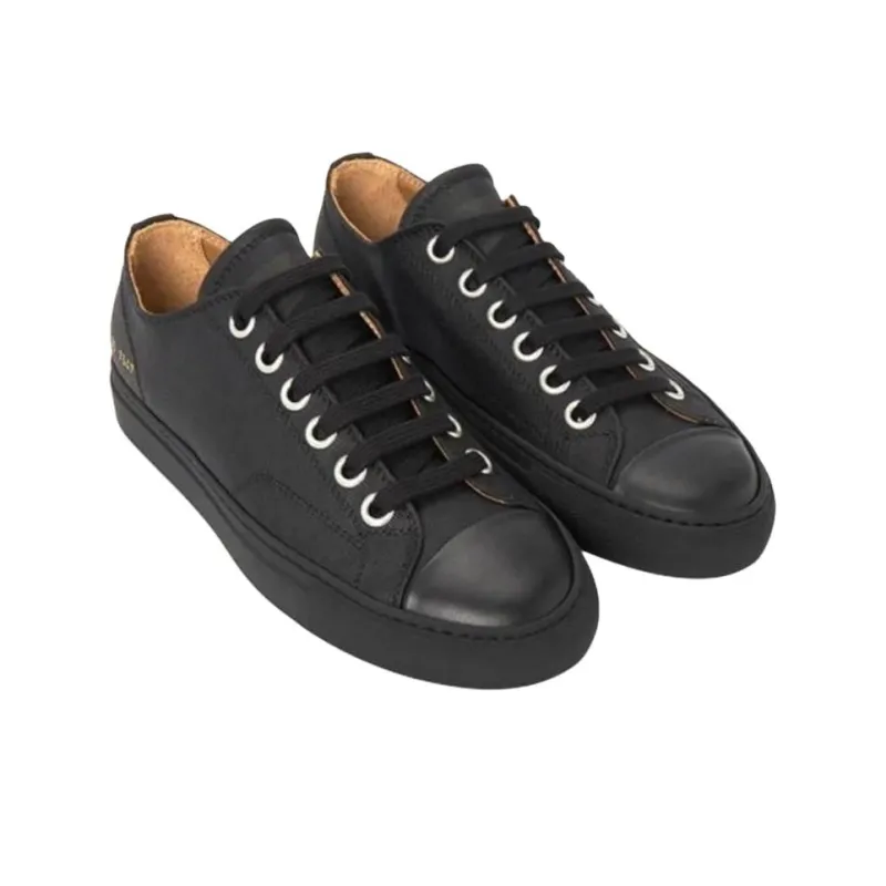 COMMON PROJECTS Low Top Canvas Shoes Women's Black-2