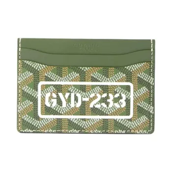 GOYARD Saint Sulpice Goyardine Canvas Card Holder Unisex Khaki