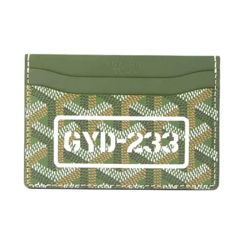 GOYARD Saint Sulpice Goyardine Canvas Card Holder Unisex Khaki