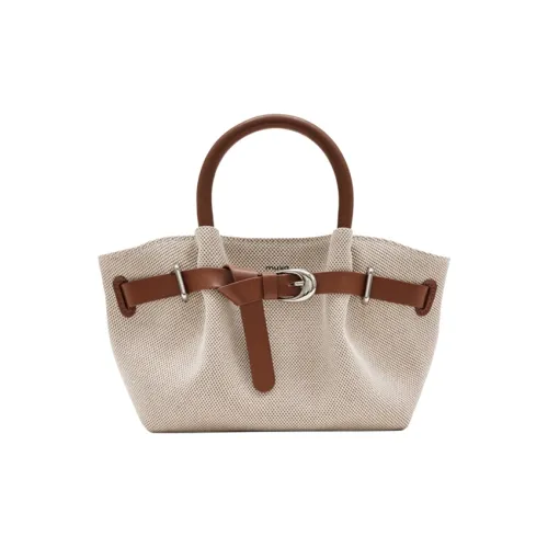 MUVA Canvas Canvas Bag Dumpling Bag Crossbody Handbag Medium Size Women
s Canvas Brown