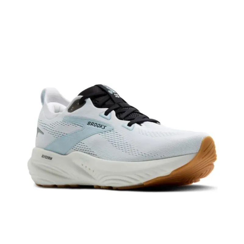 Brooks Cushioning Anti Slip And Wear Resistant Low Top Casual Running Shoes Men's White Blue-2