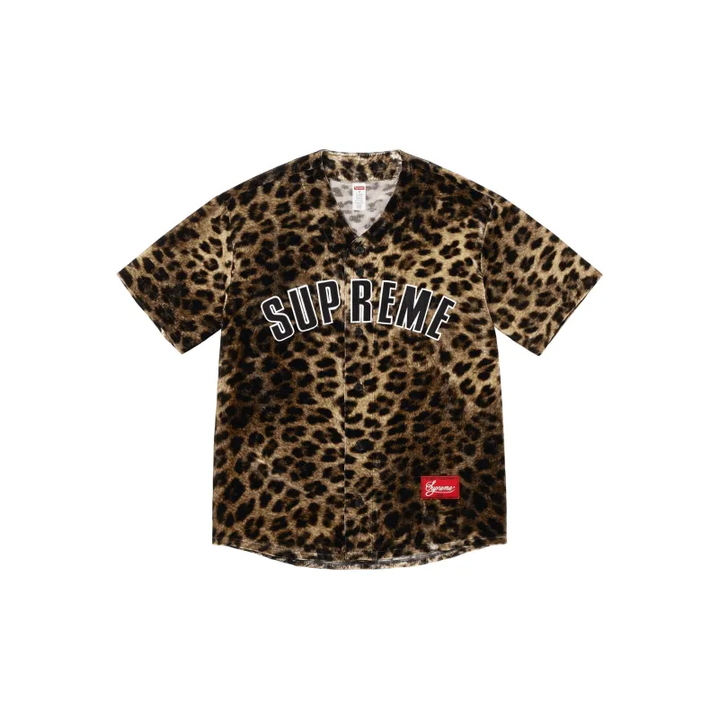 Supreme Velvet Baseball Jersey-0