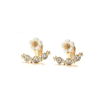 DARA S925 Silver Clip-On Earrings Women's