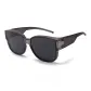 Transparent Gray Frame with Black Gray Lens