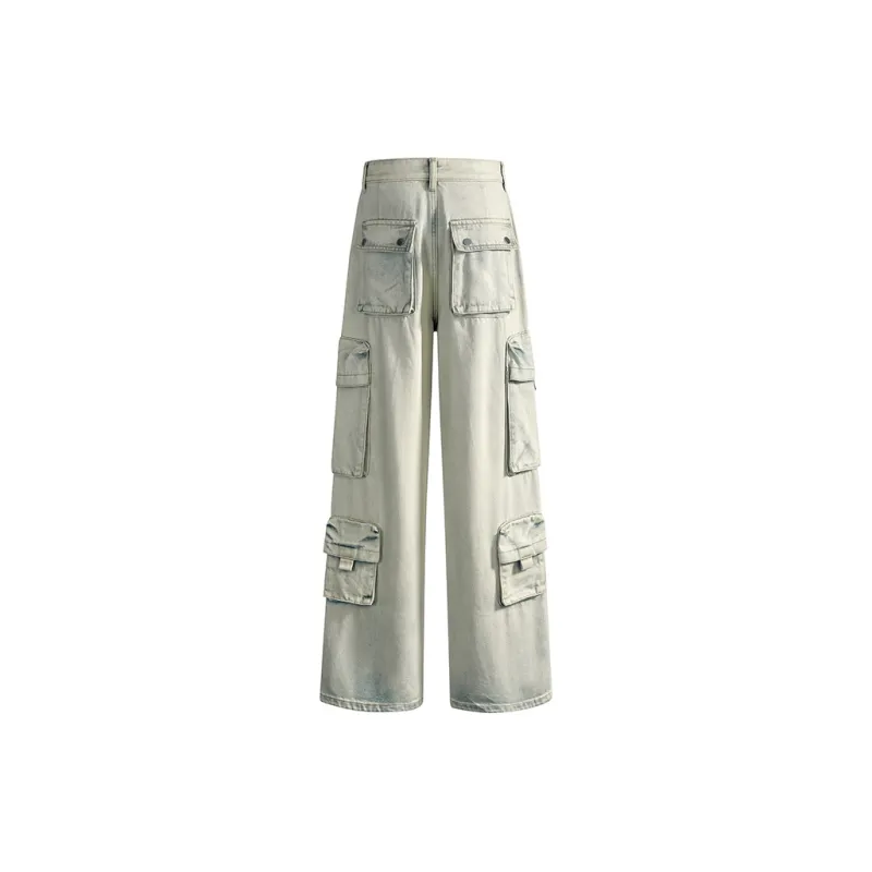 VALKOMM Cargo Pants Unisex Washed White-1