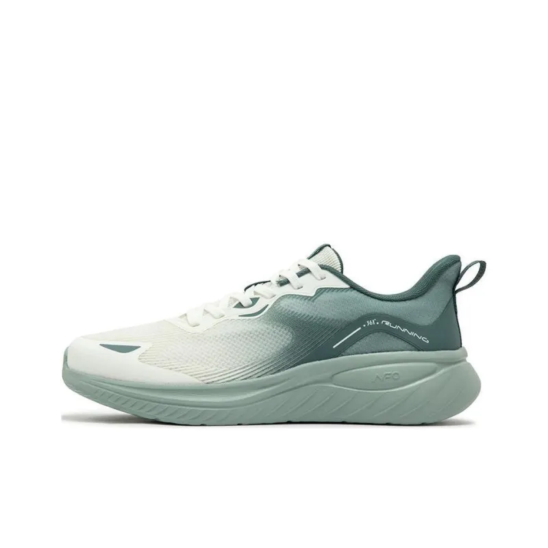 361° Cushioning Anti-Slip And Wear-Resistant Low-Top Casual Running Shoes Men's White Green-0