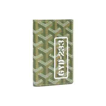 GOYARD Saint-Pierre Goyardine Canvas Card Holder Unisex Khaki