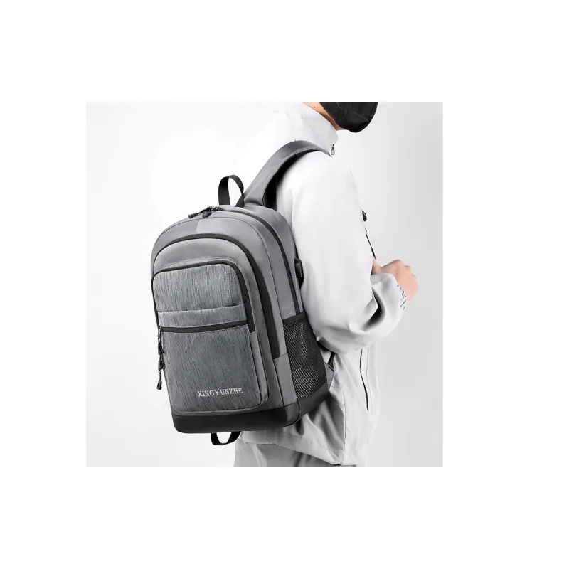 Travel Nylon Backpack Unisex Black/Gray/Brown/Dark Blue-4