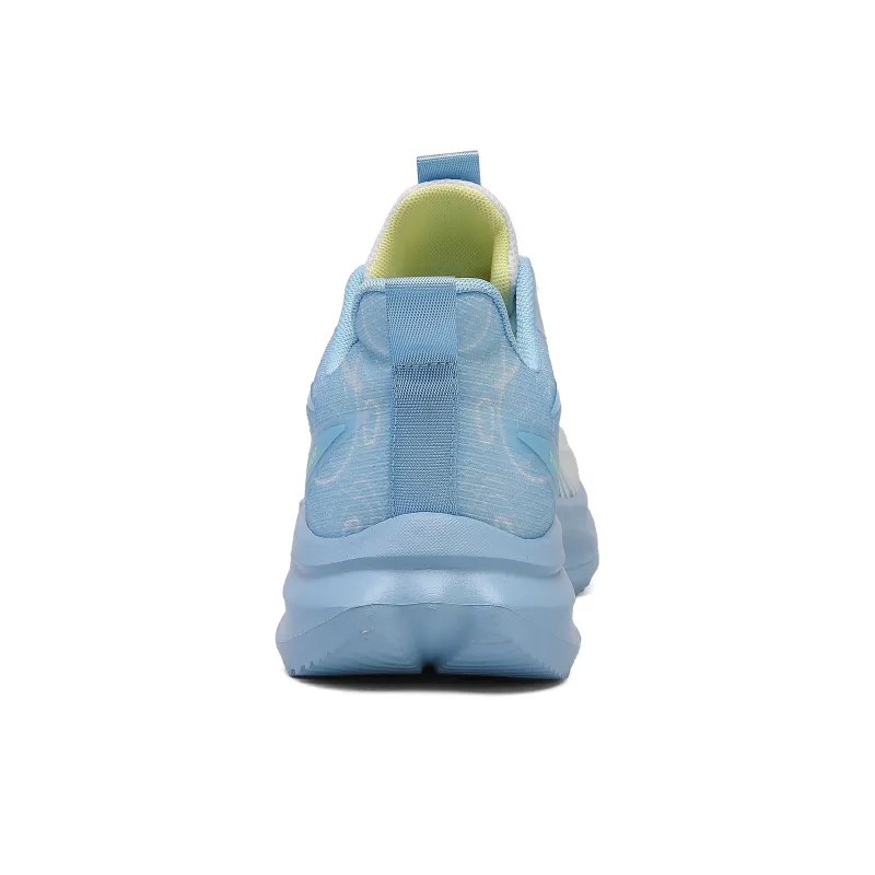Warrior Non-slip Wear-resistant Shock Absorption Low-Top Casual Running Shoes Men's White Light Blue-3