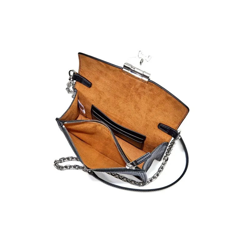 MCM Cow Leather Cylinder Bag Crossbody Bag Mini Women's Black-5
