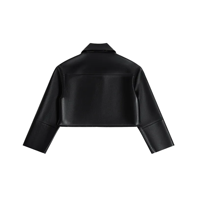 CALLED BACK Leather Jacket Women's Black-1