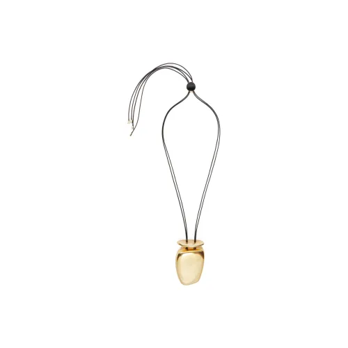 MaxMara Cotton Acrylonitrile-Butadiene-Styrene ABS Necklaces Women's Gold