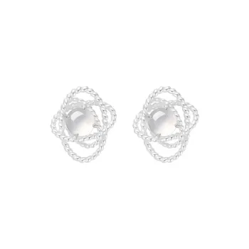CARAT'S DIARY Agate Stud Earrings Women's