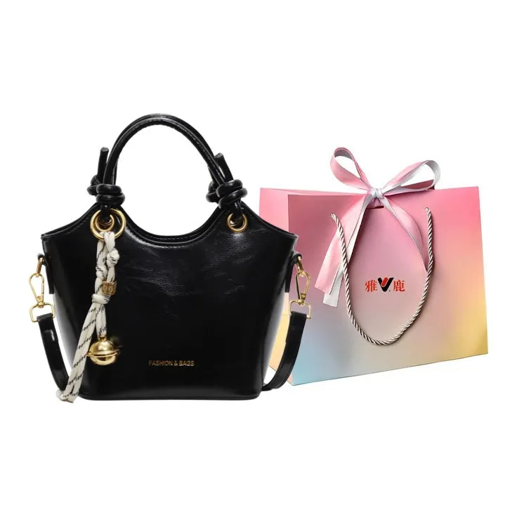 Yalu PU Shoulder Bag, Crossbody Bag, Handbag Regular Women's Black/Ecru/Pink/Green-0