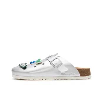 Champion Slip Resistant Closed Toe Slippers Unisex Silver White