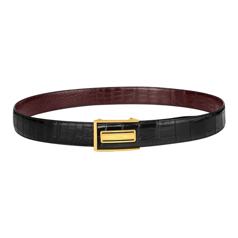 CATELLES Crocodile Leather Leather Belts Men's 3.5cm/3.8cm-22