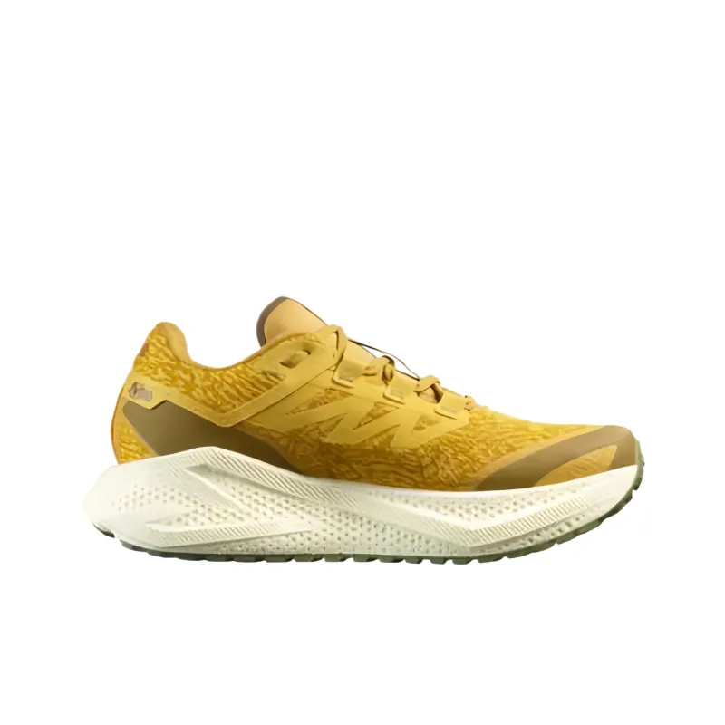 SALOMON Aero Glide Abrasion Resistant Low Top Running Shoes Men's Mustard Yellow-1