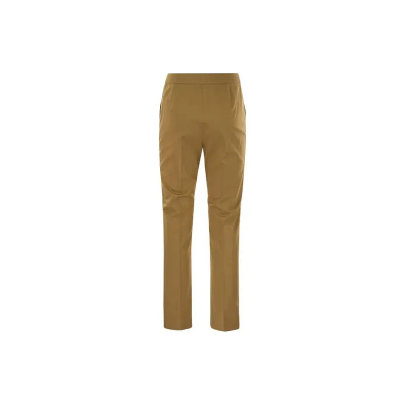 MaxMara Okra Pleat Detailed Cropped Trousers-1