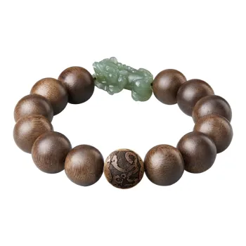 Moonstone Edge Agarwood Bracelets Men's