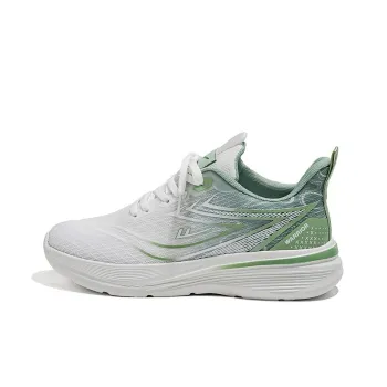 Warrior Breathable Lightweight Height Increasing Low Top Casual Running Shoes Men's White Green