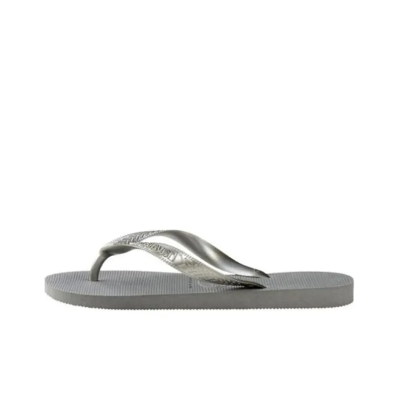 Havaianas Rubber Sole Quick Dry Flip Flops Women's Gray Silver-0